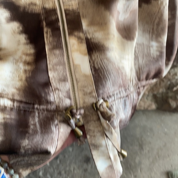 Brown tan white silly zip jacket - Picture 6 of 8